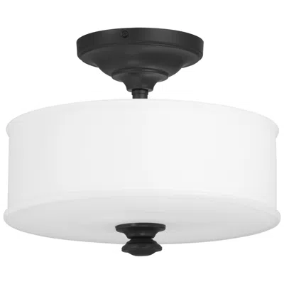 Minka Lavery Minka Harbour Point 13 1/2" Wide Coal Black Ceiling Light