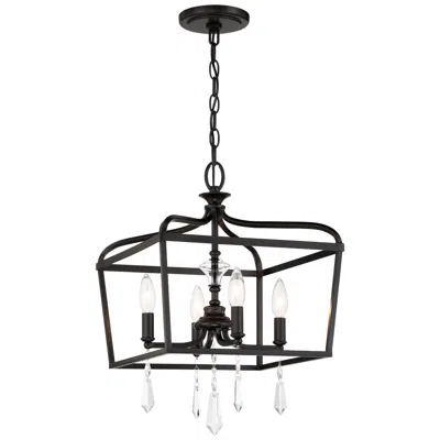 Minka Lavery Minka Laurel Estate 14" Wide Black Finish Candelabra Chandelier