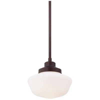 Minka Lavery Minka Nola 12" Wide Brushed Bronze Opal Glass Mini Pendant
