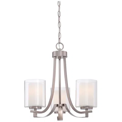 Minka Lavery Minka Parsons Studio 18" Wide Brushed Nickel 3-light Chandelier