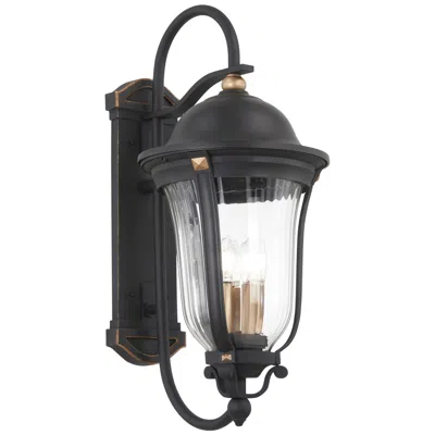Minka Lavery Minka Peale Street 21 3/4" Sand Coal And Gold Outdoor Wall Light
