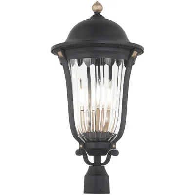 Minka Lavery Minka Peale Street 25" Sand Coal And Vermeil Gold Outdoor Post Light