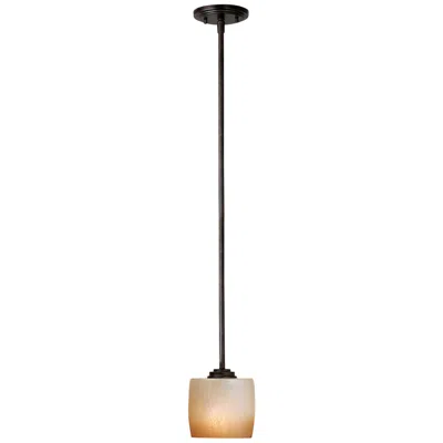 Minka Lavery Minka Raiden 5 1/2" Wide Mini Venetian Scavo Glass Mini Pendant In Black