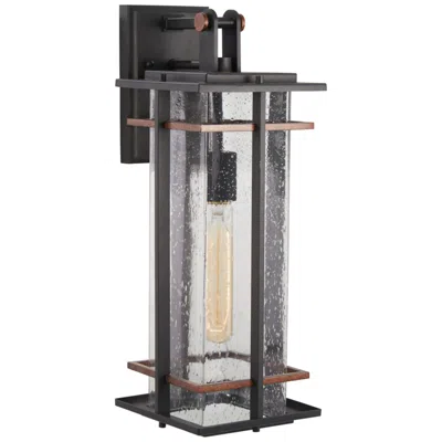 Minka Lavery Minka San Marcos 18 1/4" High Black And Copper Outdoor Wall Light