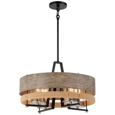 Minka Lavery Minka Silver Creek 20" Wide Sand Stone Gray Metal 4-light Pendant