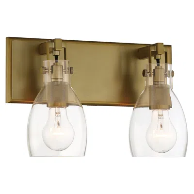 Minka Lavery Minka Tiberia 13 3/4" Wide Soft Brass 2-light Vanity Bath Wall Light