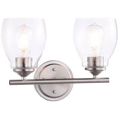 Minka Lavery Minka Winsley 10" High Brushed Nickel Metal 2-light Wall Sconce