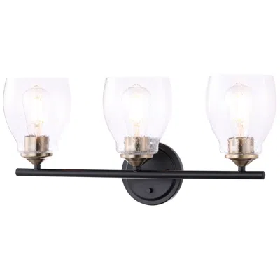 Minka Lavery Minka Winsley 22 1/4" Wide Coal Stained Brass 3-light Bath Light