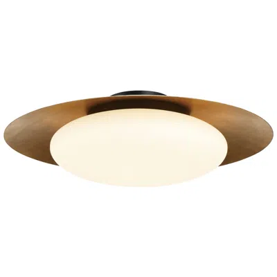 Minka Lavery Minka Zinola 24" Led Halcyon Gold White Glass Ceiling Light