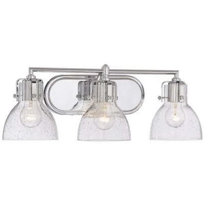 Minka Lavery Minka-lavery 3-light Chrome Vanity Light With Glass Shades