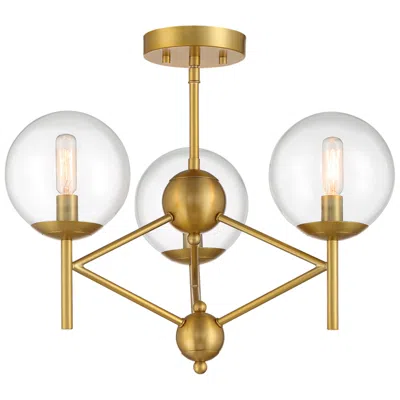 Minka Lavery Minka-lavery Auresa 3-light Soft Brass Semi Flush