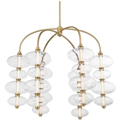 Minka Lavery Minka-lavery Bollavino Led 34-in Chandelier - Legacy Brass With Clear Glass