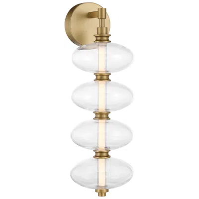 Minka Lavery Minka-lavery Bollavino Led 6-in Wall Sconce - Legacy Brass With Clear Glass In Gold