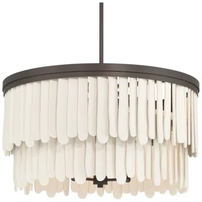 Minka Lavery Minka-lavery Briscade 9-light 28-in Pendant - Dark Bronze And White