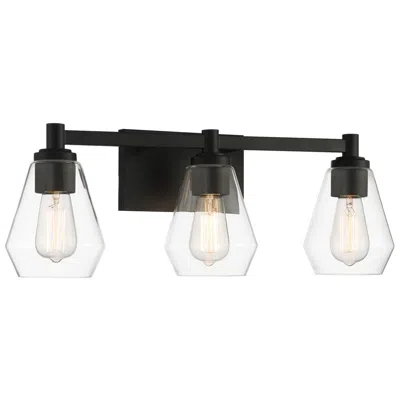 Minka Lavery Minka-lavery Clarity 3-light Black Bath Vanity Light