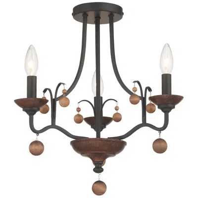 Minka Lavery Minka-lavery Colonial Charm 3-light Old World Bronze Semi Flush Mount