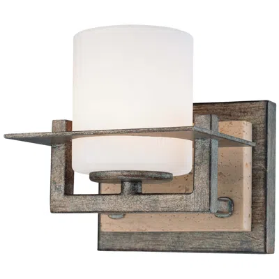 Minka Lavery Minka-lavery Compositions 5 1/4" High Iron And Opal Glass Wall Sconce
