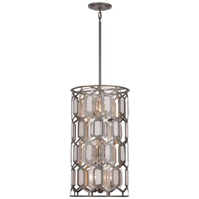 Minka Lavery Minka-lavery Hexly 9-light Bronze And Sultry Silver 16-in Dia Foyer Pendant