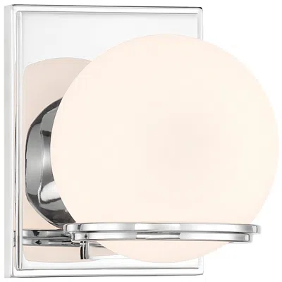 Minka Lavery Minka-lavery Hollywood Nights 1-light Chrome Vanity With Opal Glass Shade
