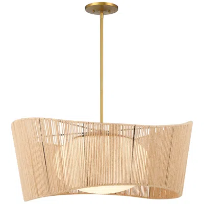 Minka Lavery Minka-lavery Key Largo 27 1/4" Brass And Opal Glass Modern Pendant