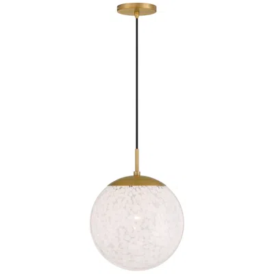 Minka Lavery Minka-lavery Langford 1-light 12-in Legacy Brass Indoor Pendant In White