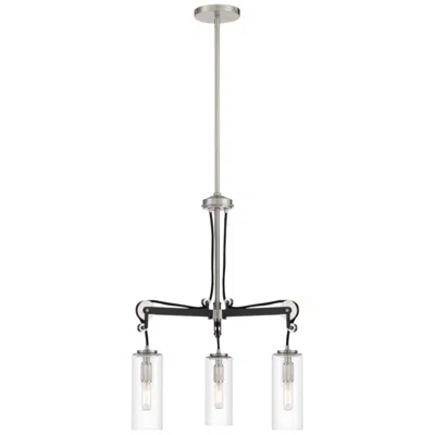 Minka Lavery Minka-lavery Pullman Junction 3-light Coal And Nickel Chandelier