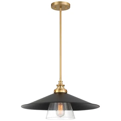 Minka Lavery Minka-lavery Segan 1-light Coal And Soft Brass Mini Pendant