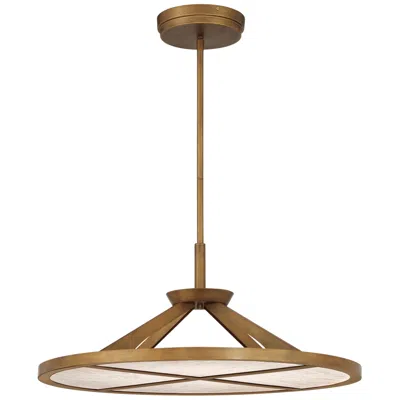 Minka Lavery Minka-lavery Stiles Led 28-in Ashen Gold Pendant With Alabaster Shade