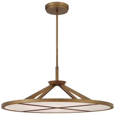 Minka Lavery Minka-lavery Stiles Led 36-in Ashen Gold Pendant With Alabaster Stone Shade