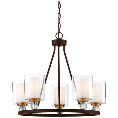 Minka Lavery Minka-lavery Studio-5 25 1/2" Painted Bronze 5-light Ring Chandelier