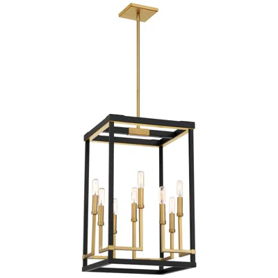 Minka Lavery Minka-lavery Union Estates 8-light Coal And Soft Brass Pendant