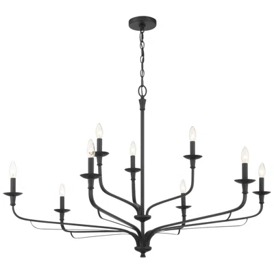 Minka Lavery Minka-lavery Velena 9-light 47.25-in Dark Matte Black Indoor Chandelier