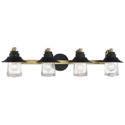 Minka Lavery Minka-lavery Westfield Manor 4-light Sand Black And Soft Brass Vanity Light