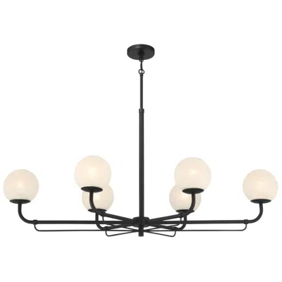 Minka Lavery Minka-lavery Whitehall 6-light 46-in Matte Black Indoor Island Chandelier