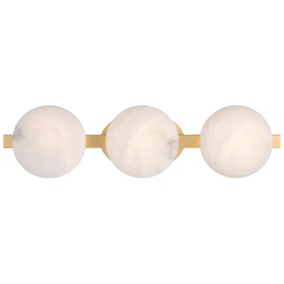 Minka Lavery Minka-lavery Zill 3-light 24-in Lily Gold Vanity Light With Alabaster Shade