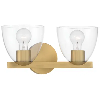 Minka Lavery Noellea 2-light 15.25-in Legacy Brass Vanity Light With Shades