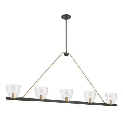 Minka Lavery Noellea 61" 5-light Linear Chandelier In Bronze