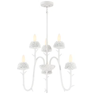 Minka Lavery North Fork 24" Wide Sand White 6-light Chandelier