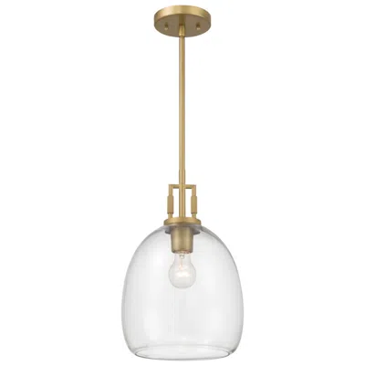 Minka Lavery Orbis 1-light 10-in Legacy Brass Mini Pendant With Glass Shade