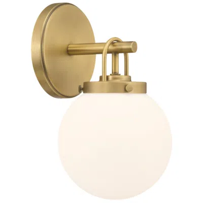 Minka Lavery Ortesa 1-light 6-in Legacy Brass Vanity Light With Glass Shade