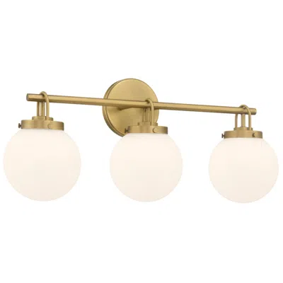 Minka Lavery Ortesa 3-lt 24-in Legacy Brass Vanity Light With Glass Shades