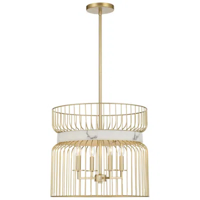 Minka Lavery Park Slope 20" Wide Nouveau Gold 4-light Pendant