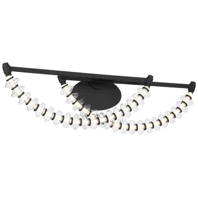 Minka Lavery Pearl Led 36-in Dark Matte Black Vanity Light With Glass Shade