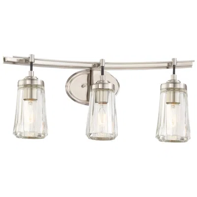 Minka Lavery Poleis 24" Wide Brushed Nickel 3-light Bath Vanity Light