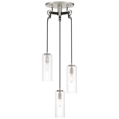 Minka Lavery Pullman Junction 12 1/4"w Brushed Nickel Multi-light Pendant