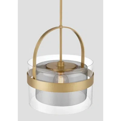 Minka Lavery Ravik 15.5" 1-light  Convertible Pendant/semi-flush Mount In Brass