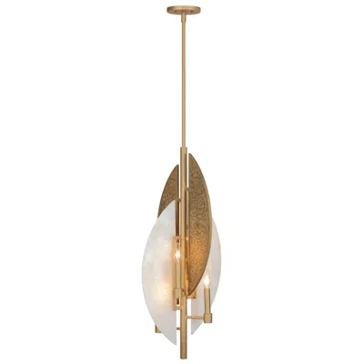 Minka Lavery Saint Martin 14"w Gold And Alabaster Stone 4-light Pendant