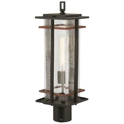 Minka Lavery San Marcos 20 1/2" Black And Copper Outdoor Post Light