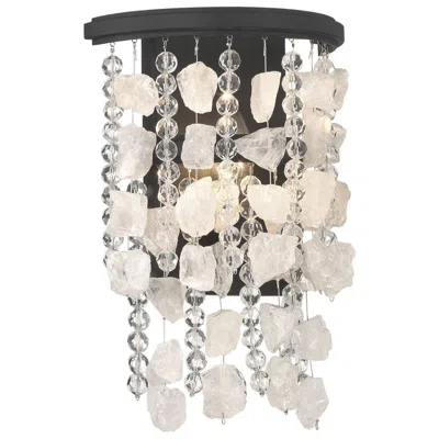 Minka Lavery Shimmering Elegance 1-light Sand Black Wall Sconce