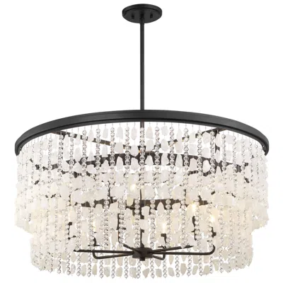 Minka Lavery Shimmering Elegance 36" Wide Sand Coal 9-light Chandelier